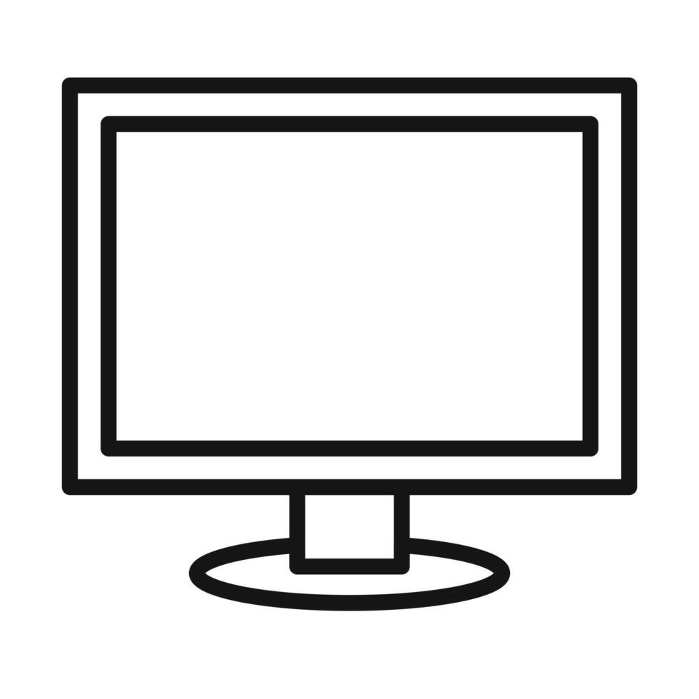 Computer Screen Icon Perfect for Work and Entertainment vector
