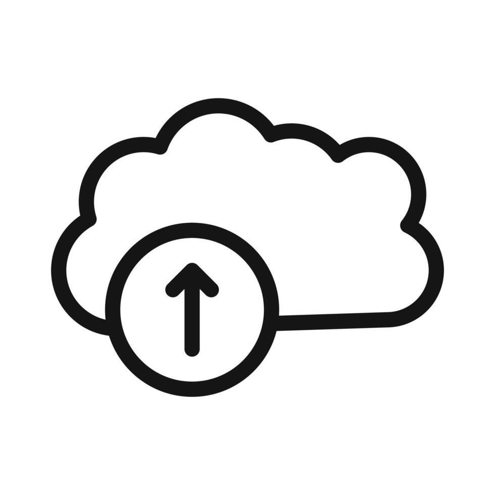 Cloud upload icon vector