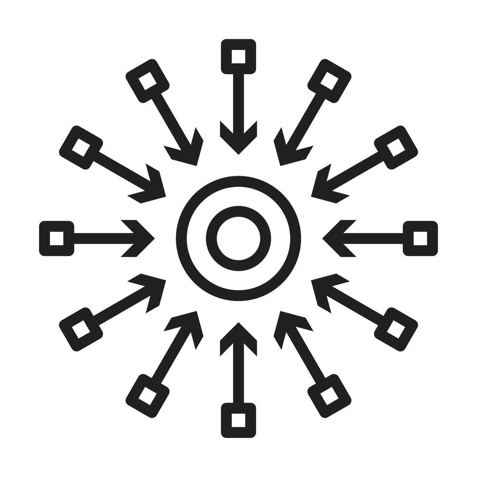 Centralized Database Icon Perfect for IT and Network Solutions vector