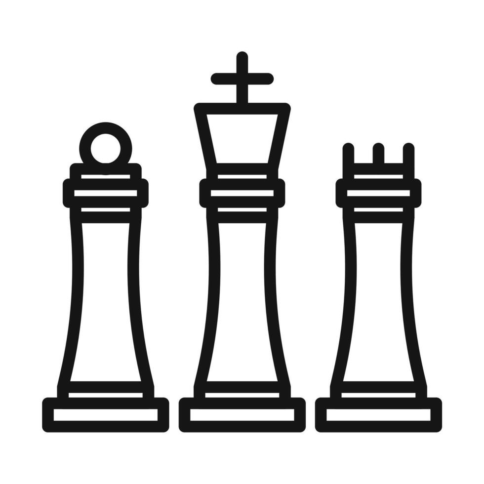 Competitive Chess Icon for Strategy Games vector