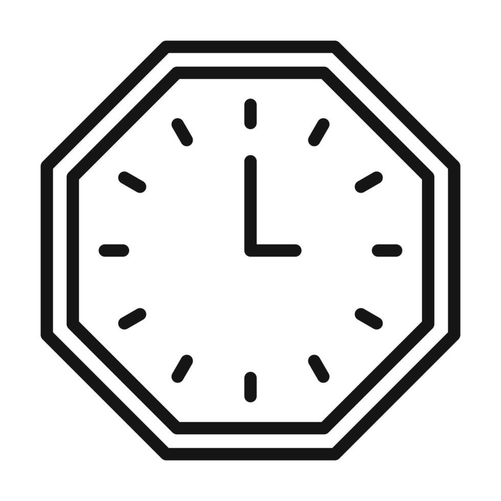 Classic Wall Clock Icon Perfect for Time Management vector
