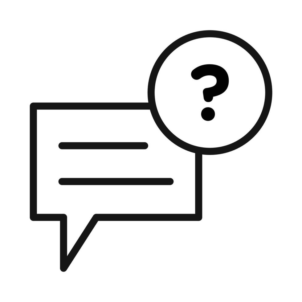 Question Comment Icon Ideal for Inquiries and FAQs vector