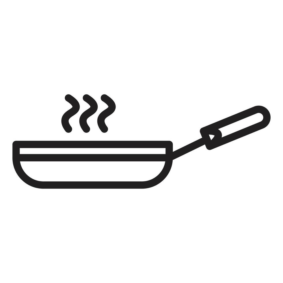 Cooking Frying Pan Icon Ideal for Culinary and Kitchen Use vector