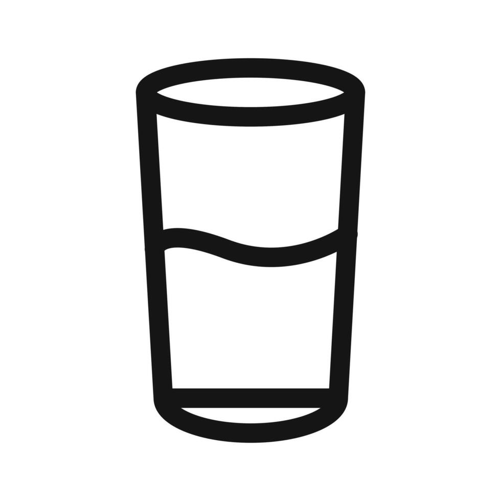 Glass Icon for Bar Menus and Drink Mixology Guides vector