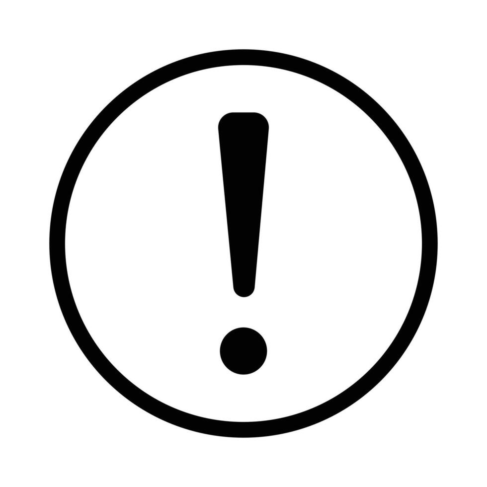 Warning Exclamation Mark Icon Perfect for Alerts and Important Notices vector