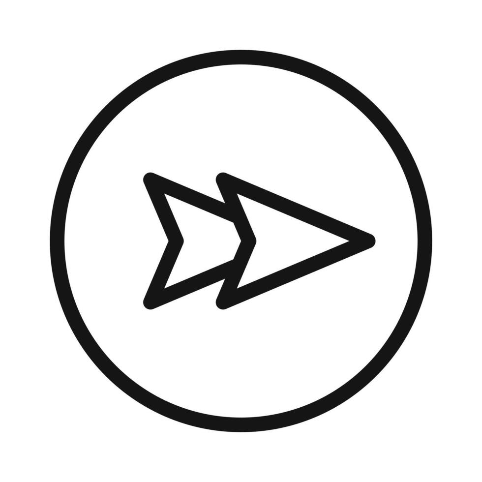 Forward Navigation Icon Ideal for Directional Apps vector
