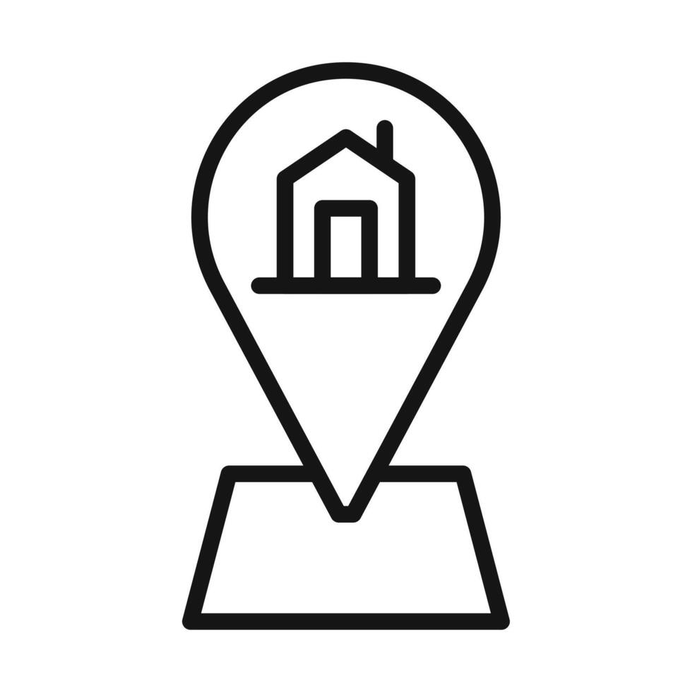 Home Pin Icon Ideal for Real Estate and Navigation vector