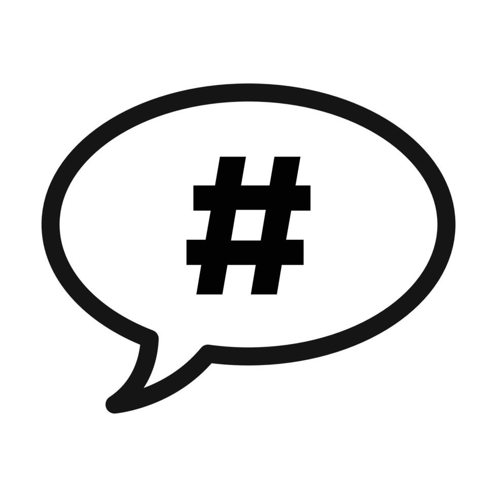 Social Media Hashtag Icon for Trending Topics vector