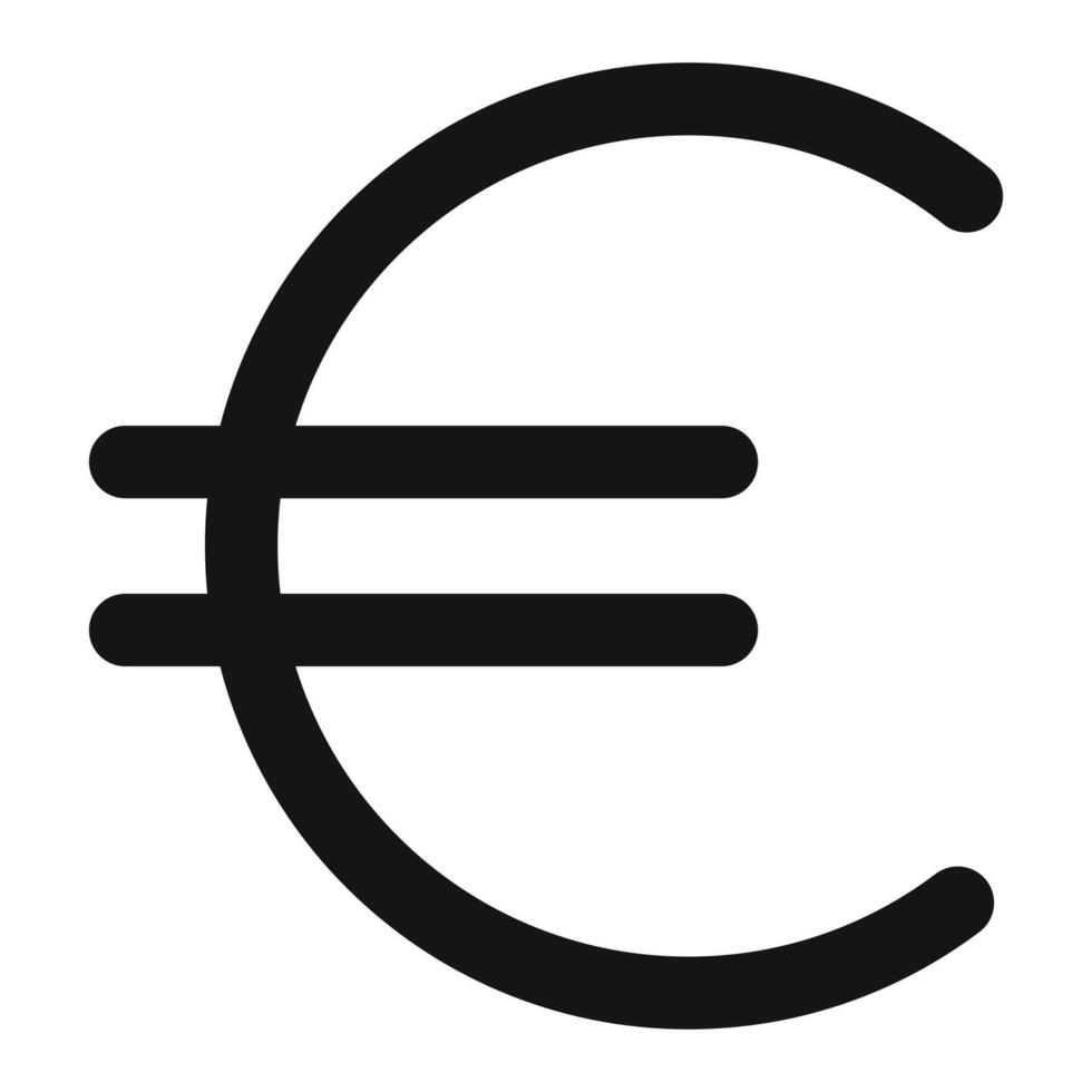 Euro Symbol Icon for Currency Exchange and International Trading vector