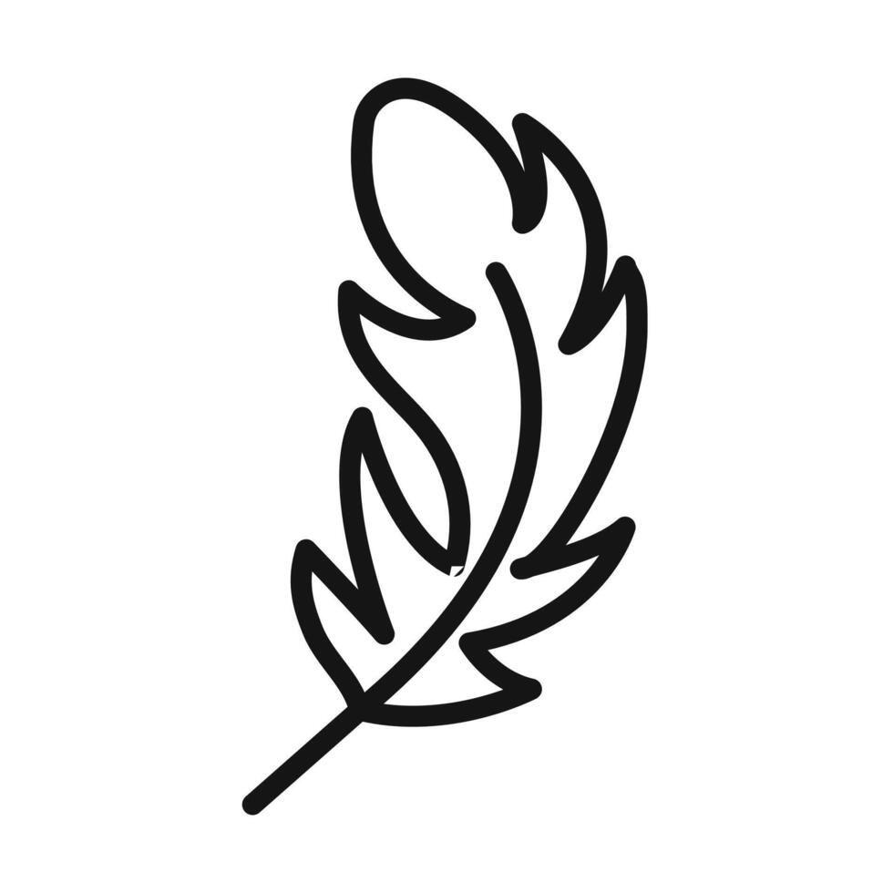 Quill Feather Icon for Elegant Writing Tools vector