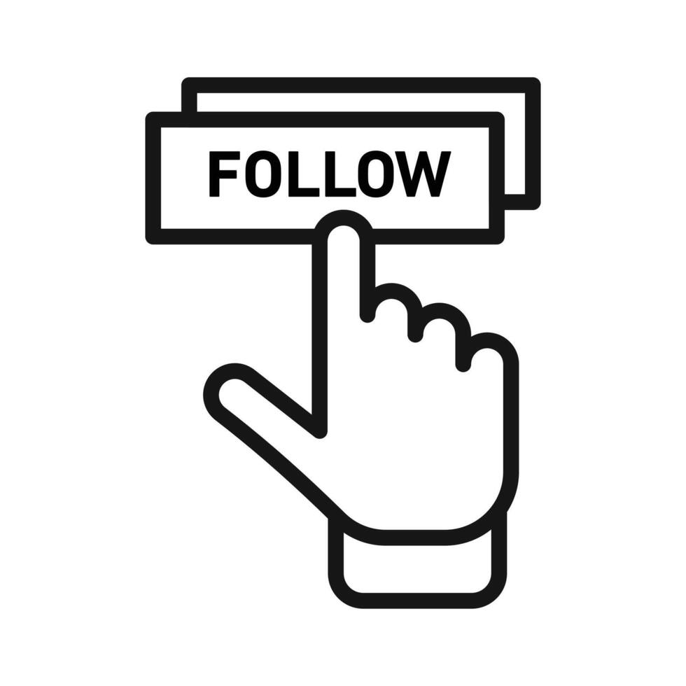 Social Media Follow Icon Perfect for Networking and Community Building vector