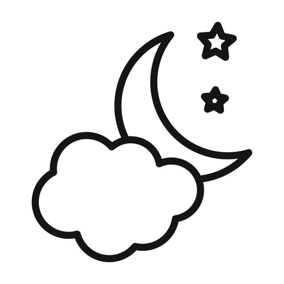 Moon Icon Perfect for Nighttime and Astronomy vector