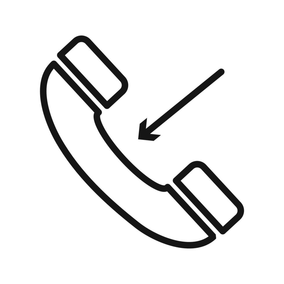 Incoming Call Icon Ideal for Telecommunications vector