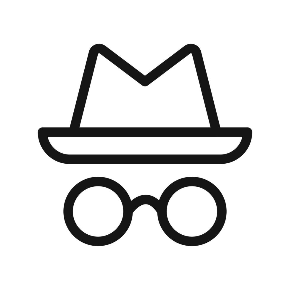 Private Incognito Mode Icon for Secure Browsing vector