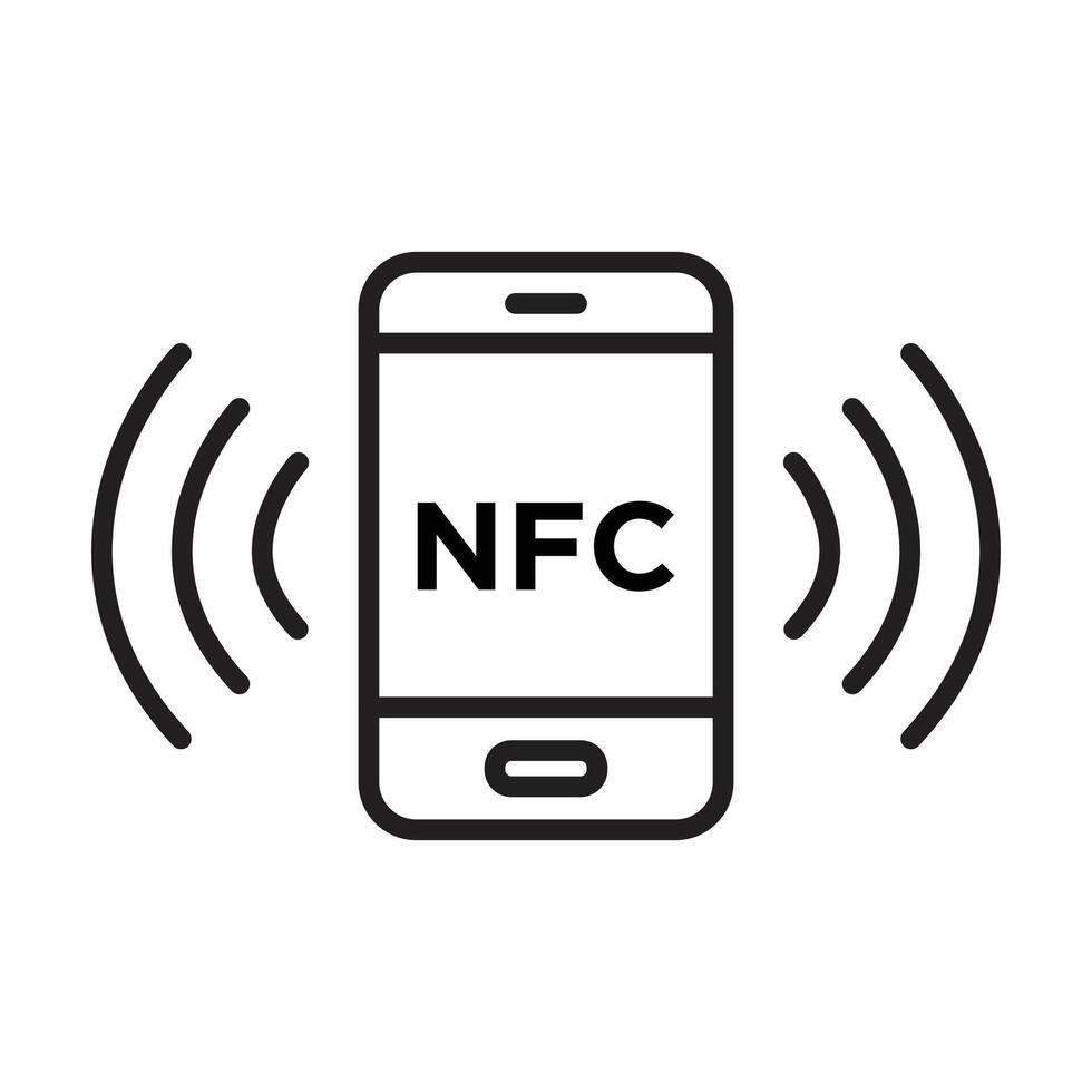 NFC Payment Icon Ideal for Contactless Payment and Technology vector