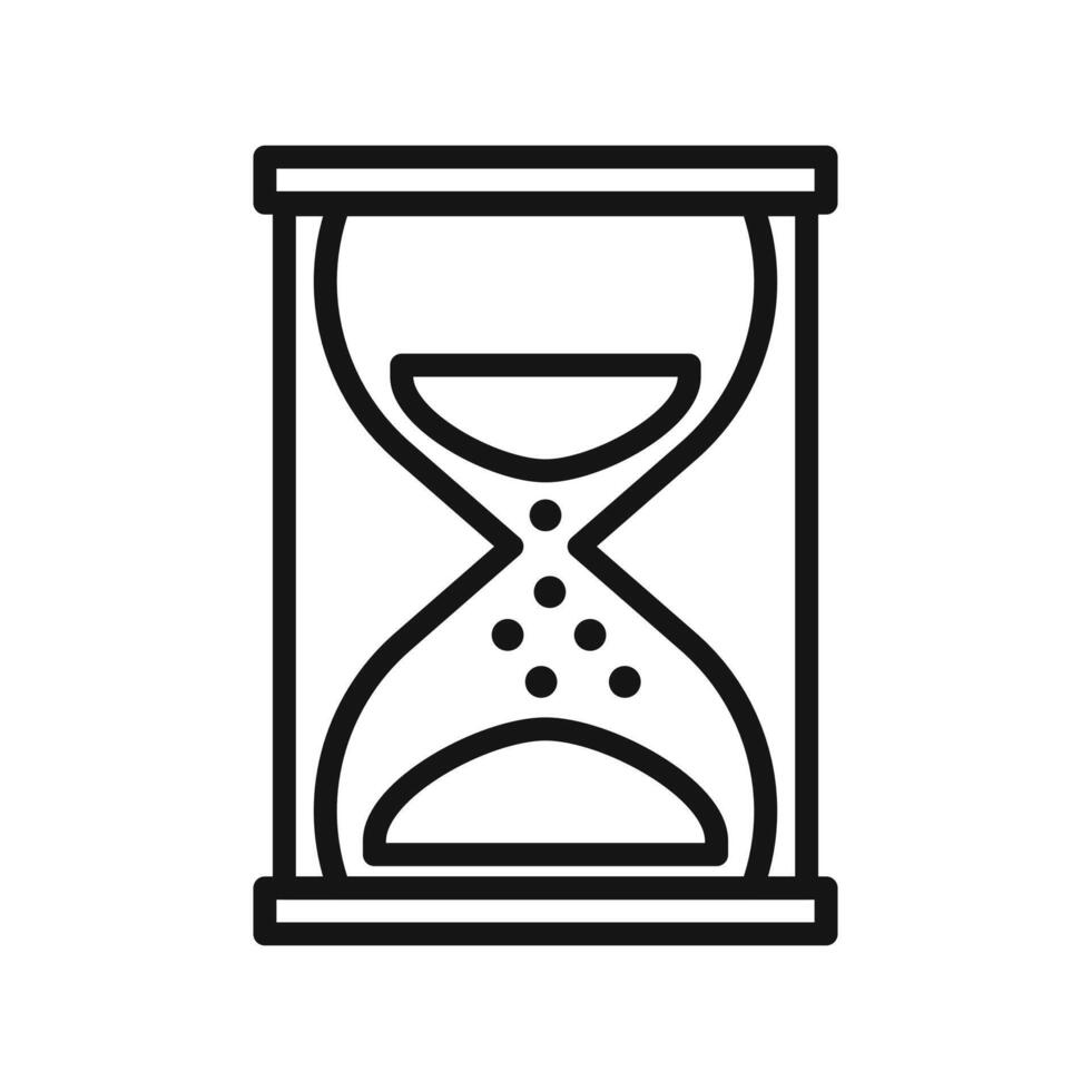 Classic Hourglass Icon for Time Management and Deadline Reminders vector