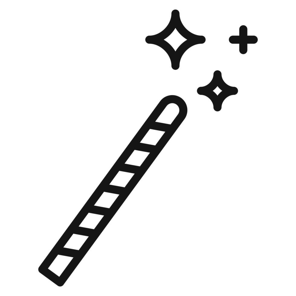 Enchanted Magic Wand Icon Perfect for Fantasy Themes vector