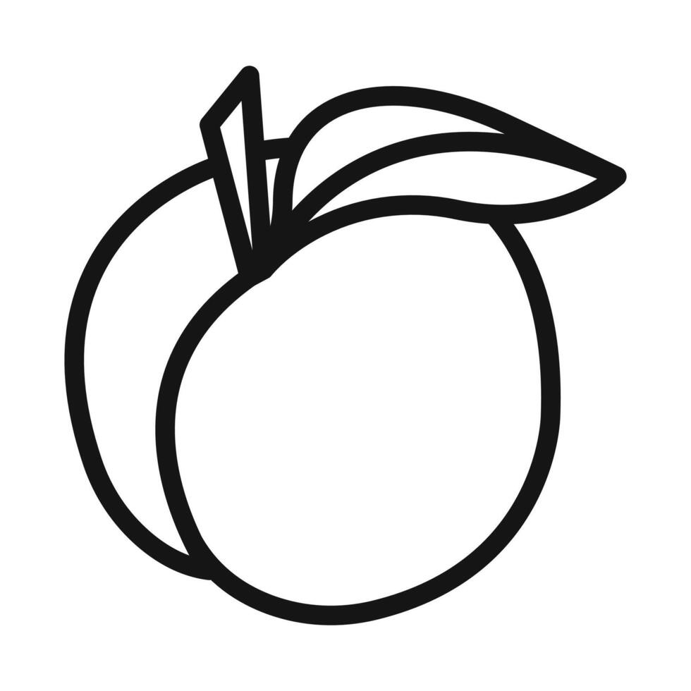 Peach Icon Pack Juicy Fruit Illustrations for Healthy Eating and Recipes vector