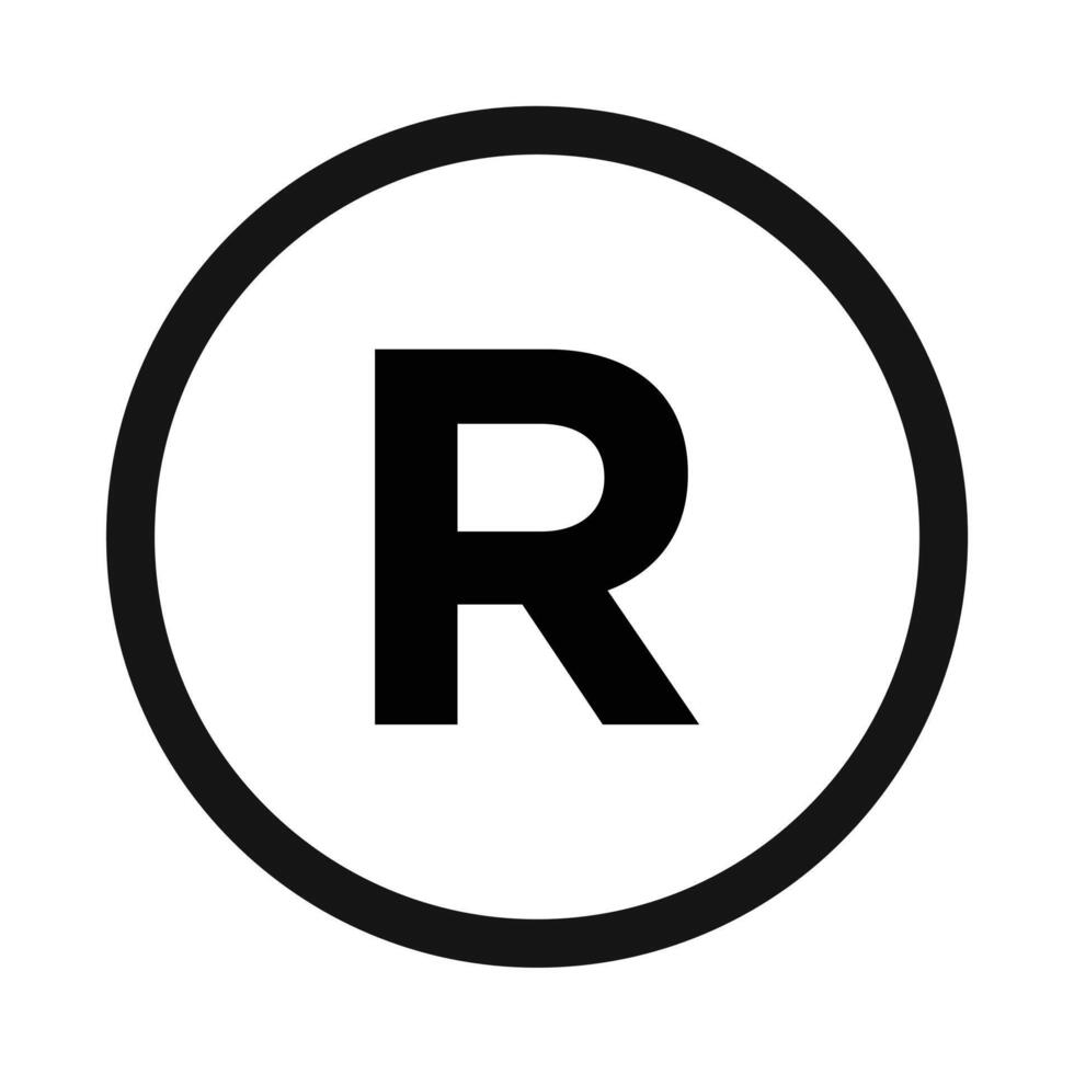 Registered Trademark Icon for Intellectual Property vector