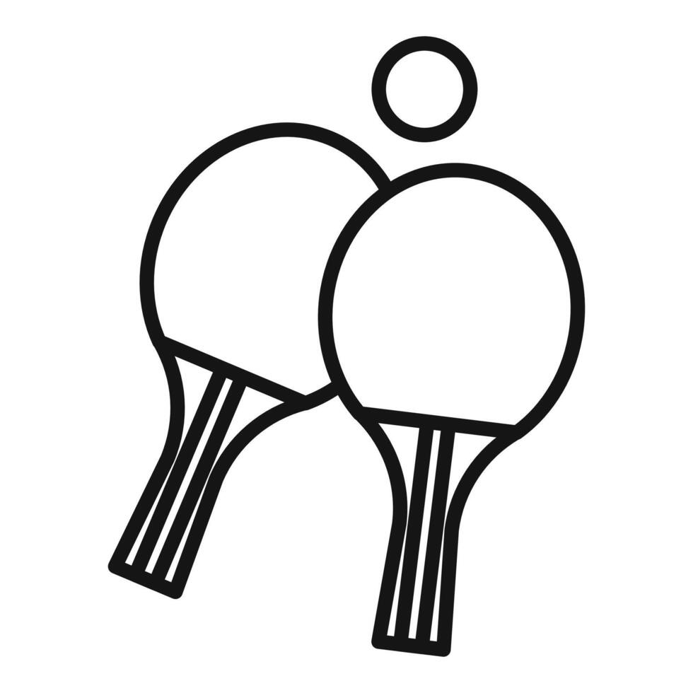 Ping Pong Icon Set Table Tennis Bat and Ball Illustrations for Sports Enthusiasts vector