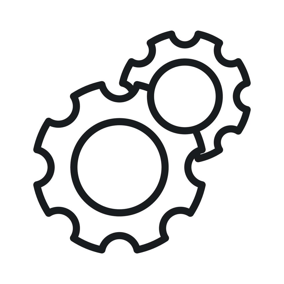Gear Settings Icon Perfect for System Configuration and Tech Preferences vector