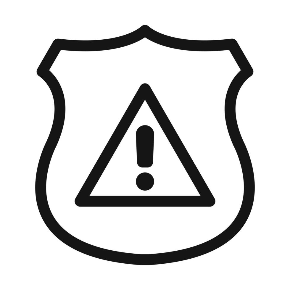 Shield exclamation icon vector