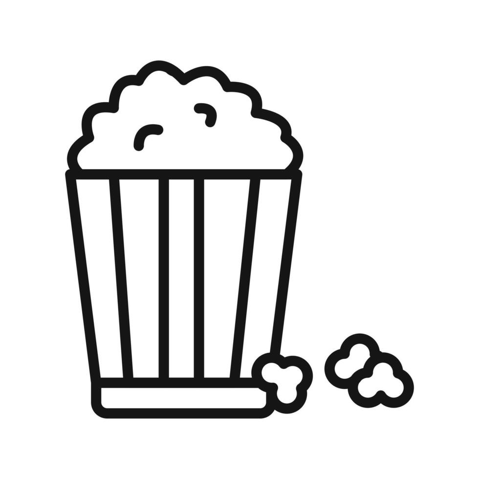 Cinema Popcorn Icon Ideal for Movie Streaming vector