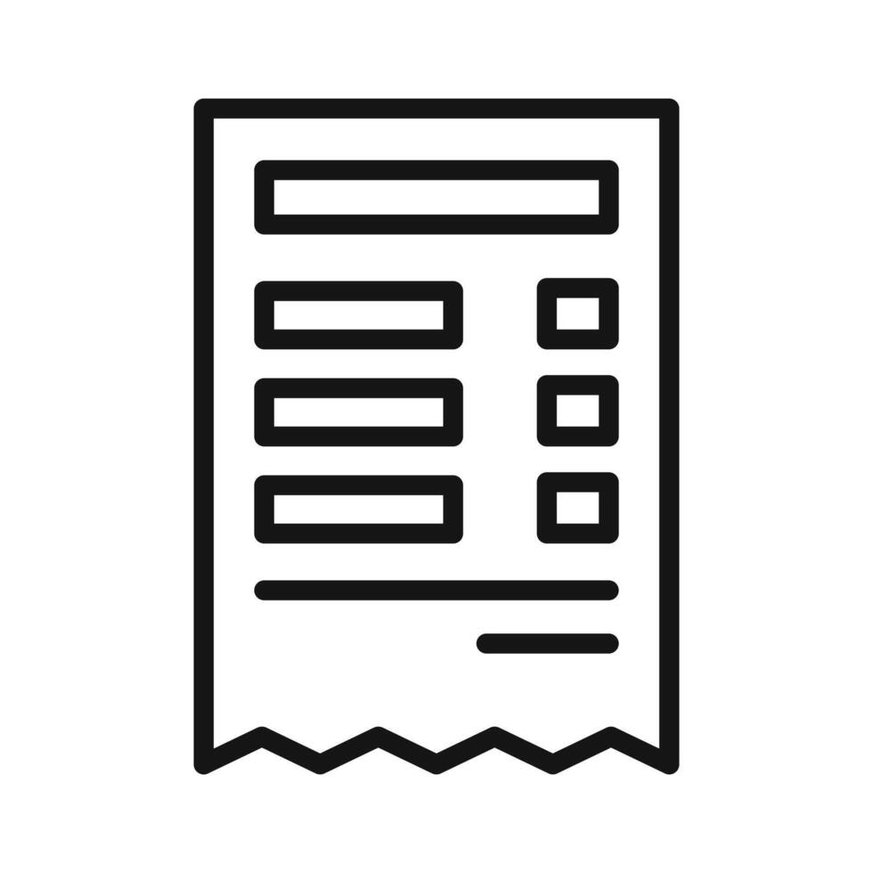 Financial Receipt Icon Ideal for Billing and Transactions vector