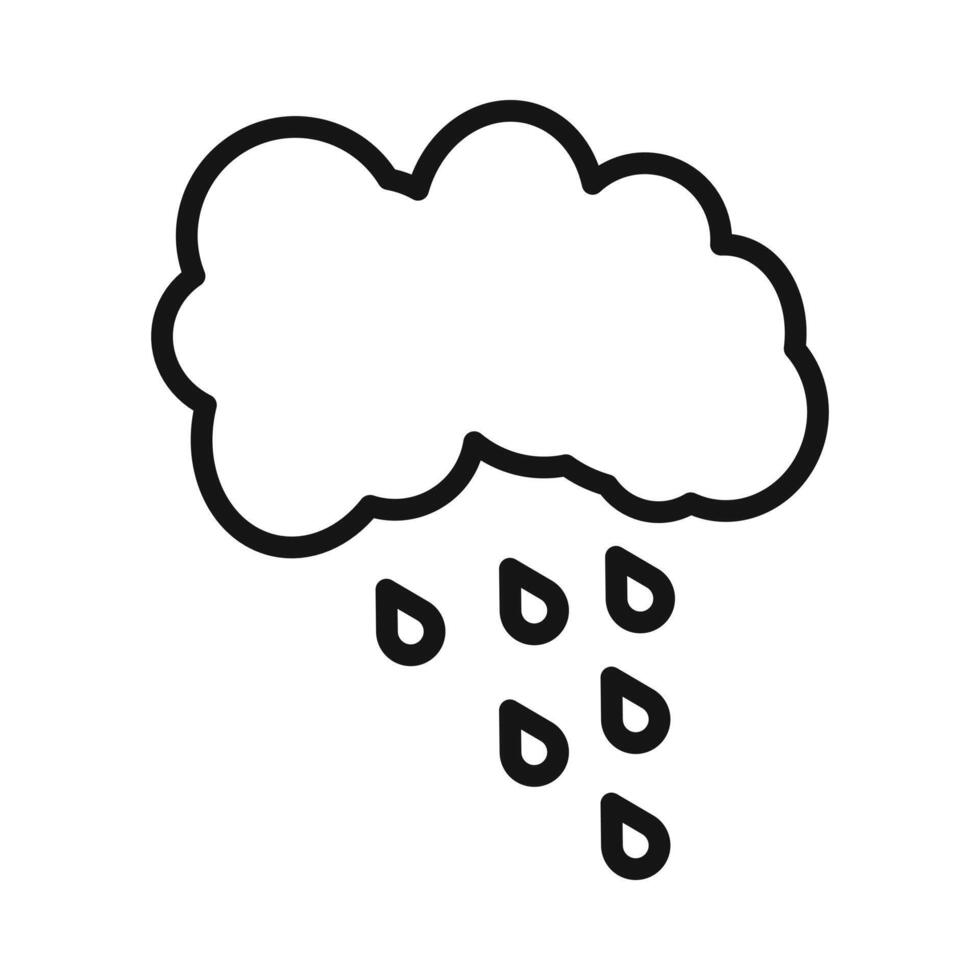 Rain Icon for Climate Monitoring and Environmental Impact Reports vector