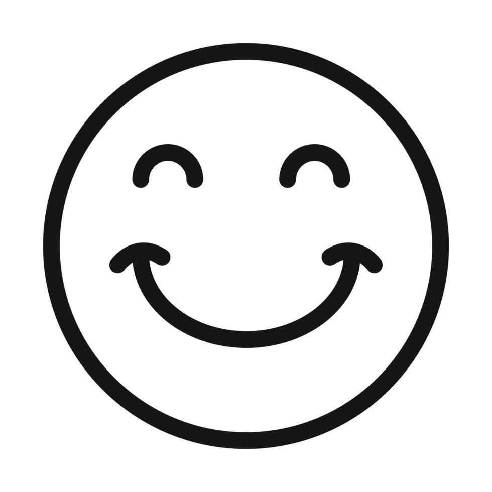 Happy Smile Icon Perfect for Emoticons and Positive Reactions vector