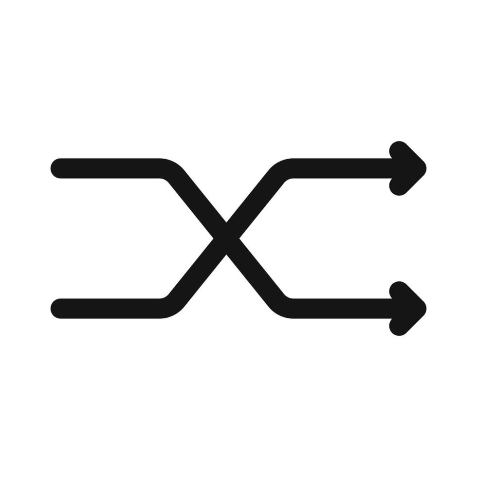 Music Shuffle Icon Ideal for Playlists and Randomization vector