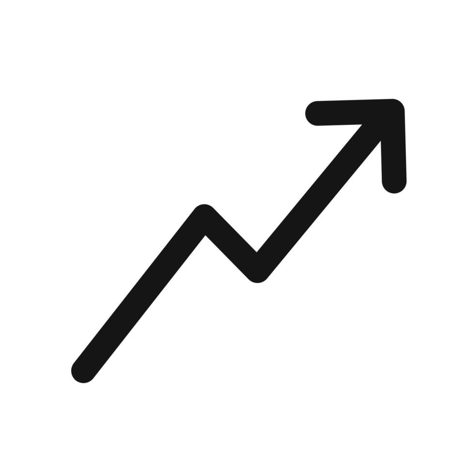 Business Growth Trend Arrow Icon for Performance and Success Tracking vector