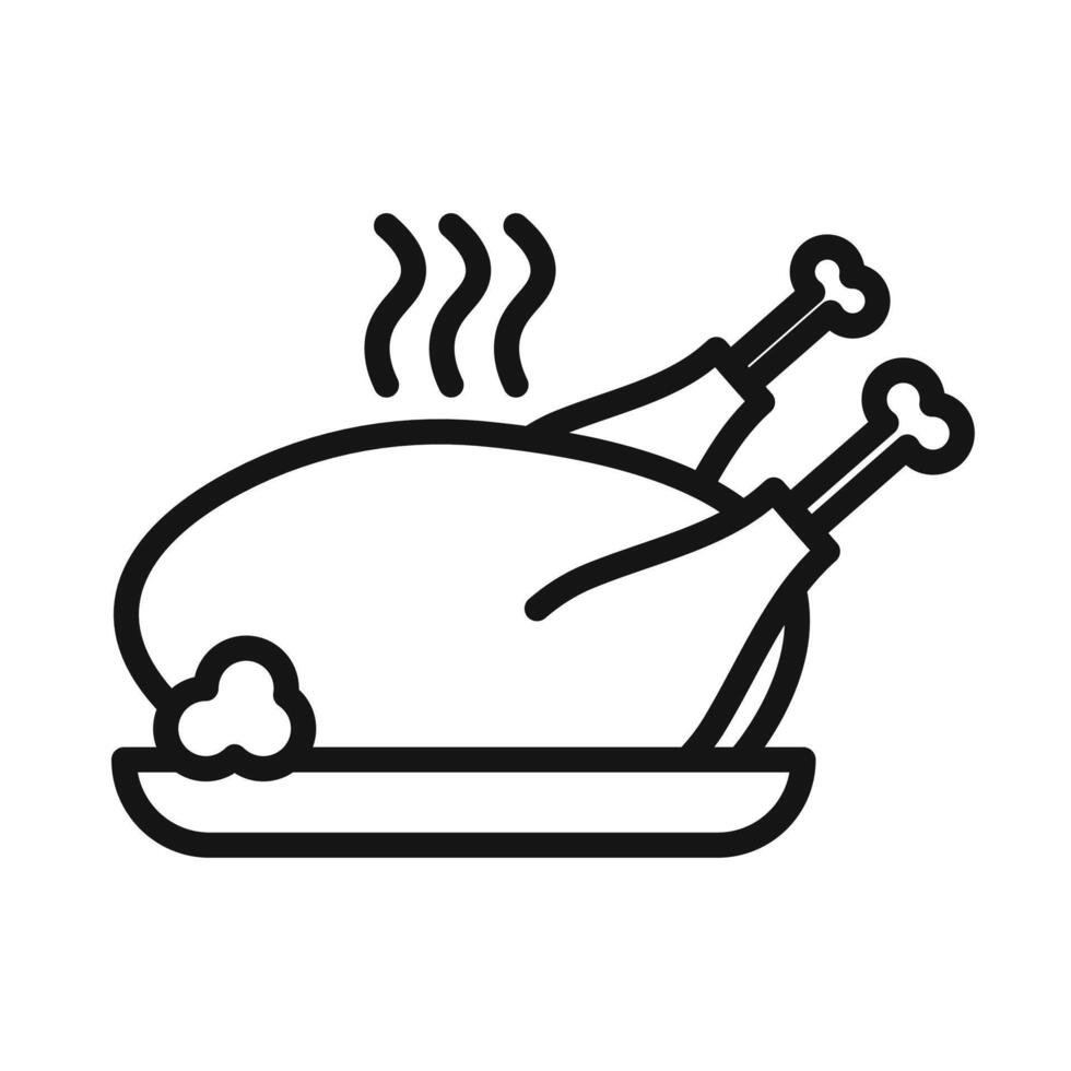 Festive Turkey Icon for Holiday Celebrations vector