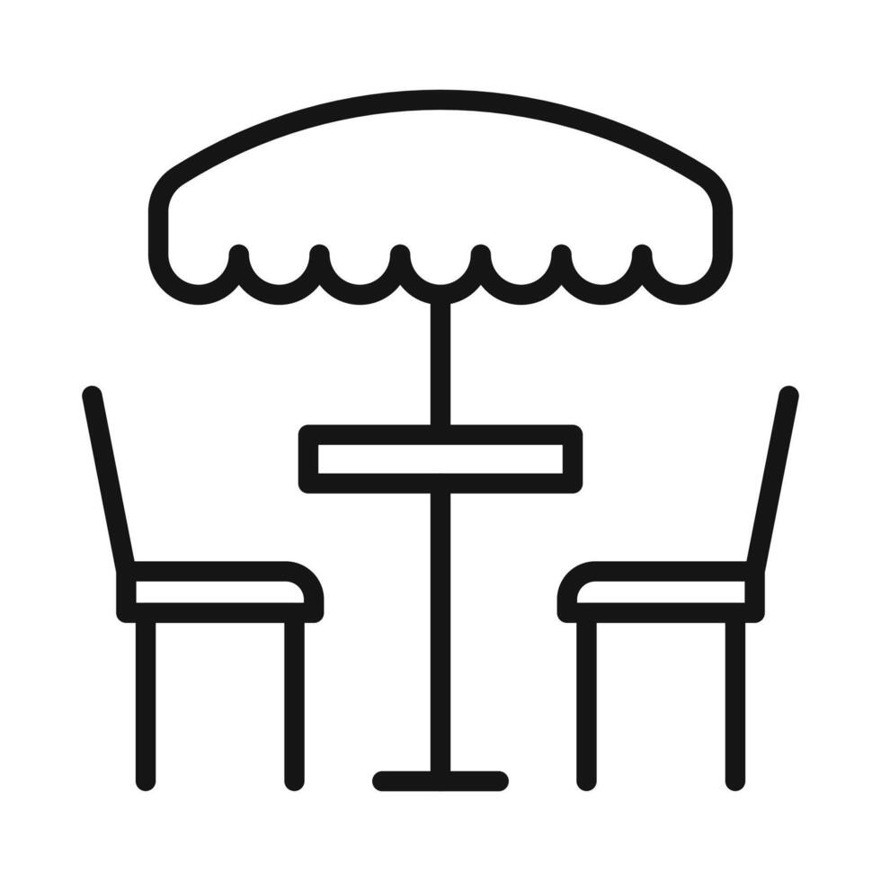 Terrace Icon Set Balcony and Outdoor Space Illustrations for Architectural Design vector