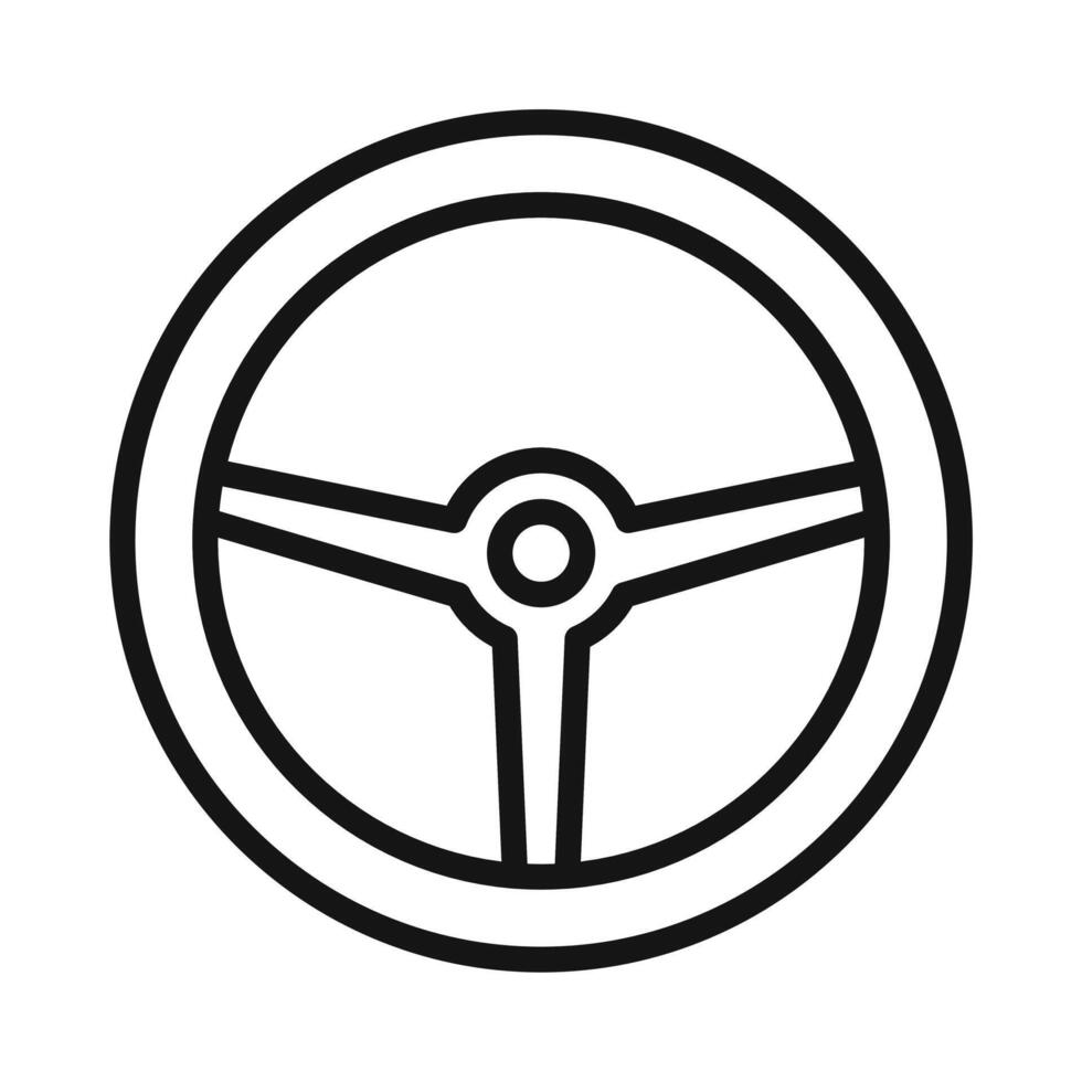 Precision Steering Wheel Icon for Driving Simulators vector