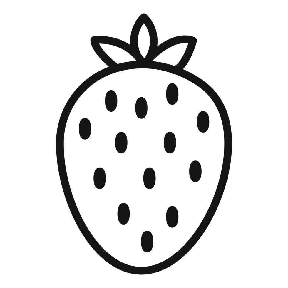 Ripe Strawberry Icon for Fresh Produce vector