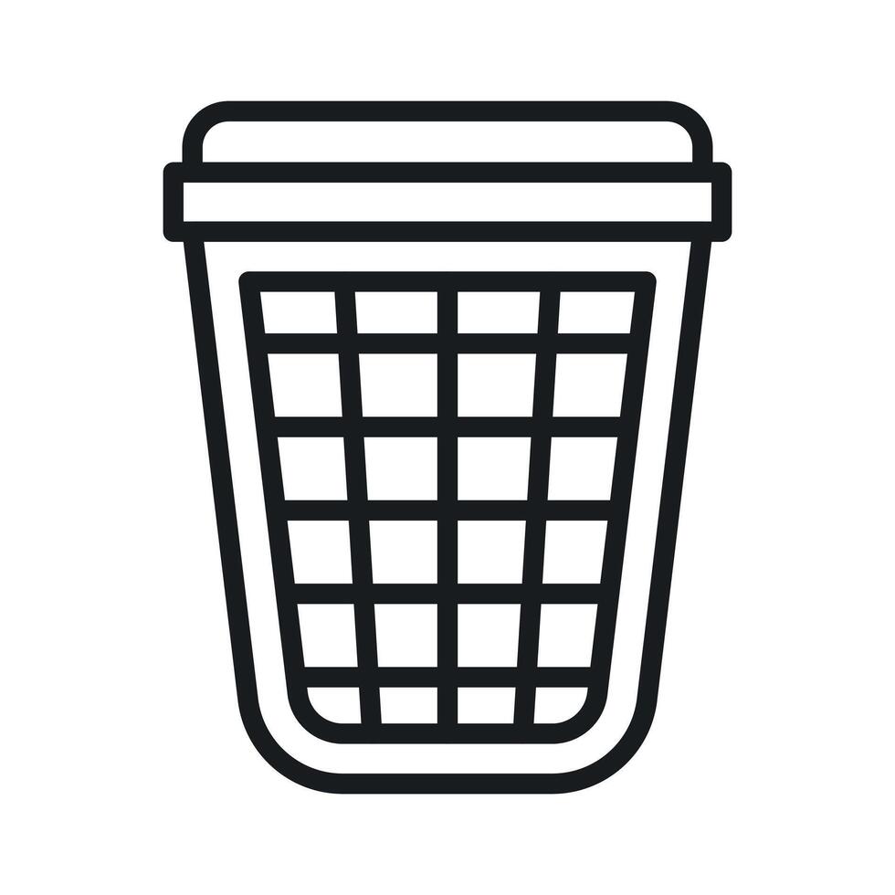 Trash Can Icon Ideal for Waste Disposal and Recycling vector
