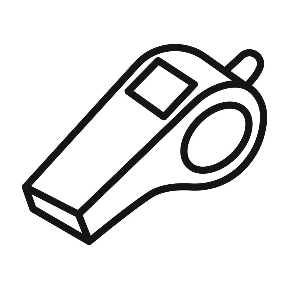 Whistle Icon Pack Sound Device Illustrations for Sports and Communication vector