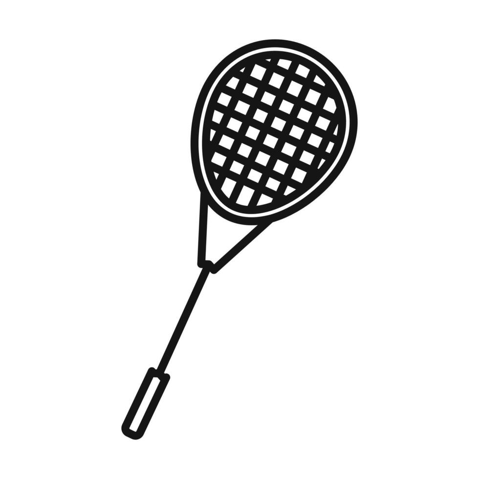Badminton racquet icon vector