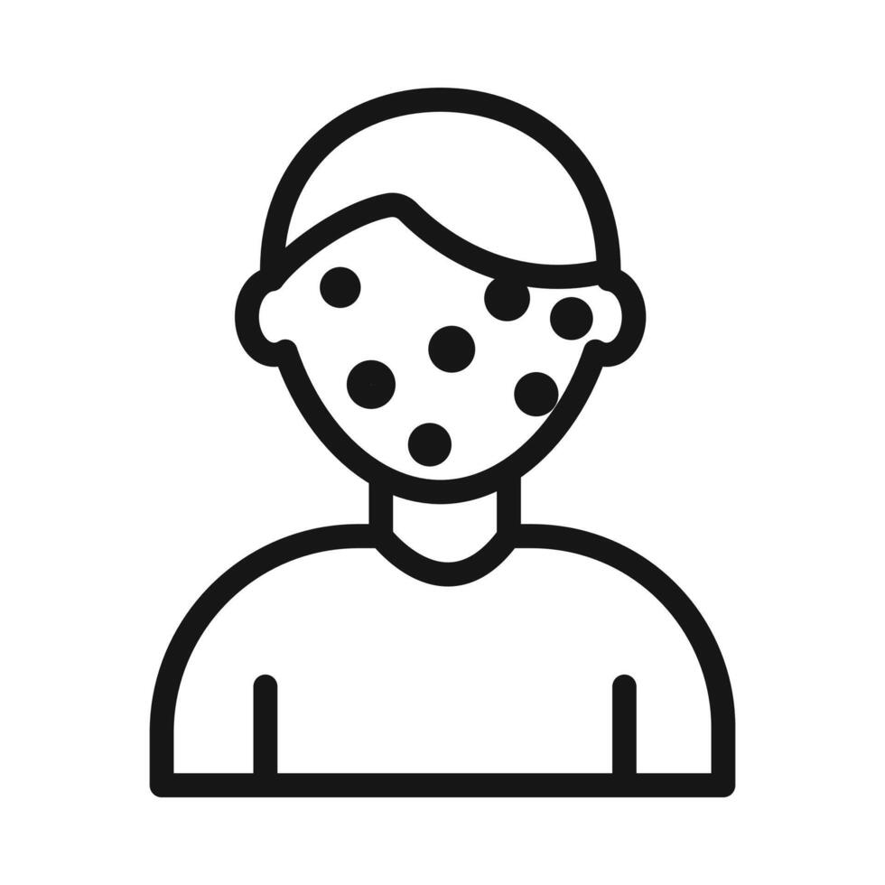 Boy chicken pox icon vector