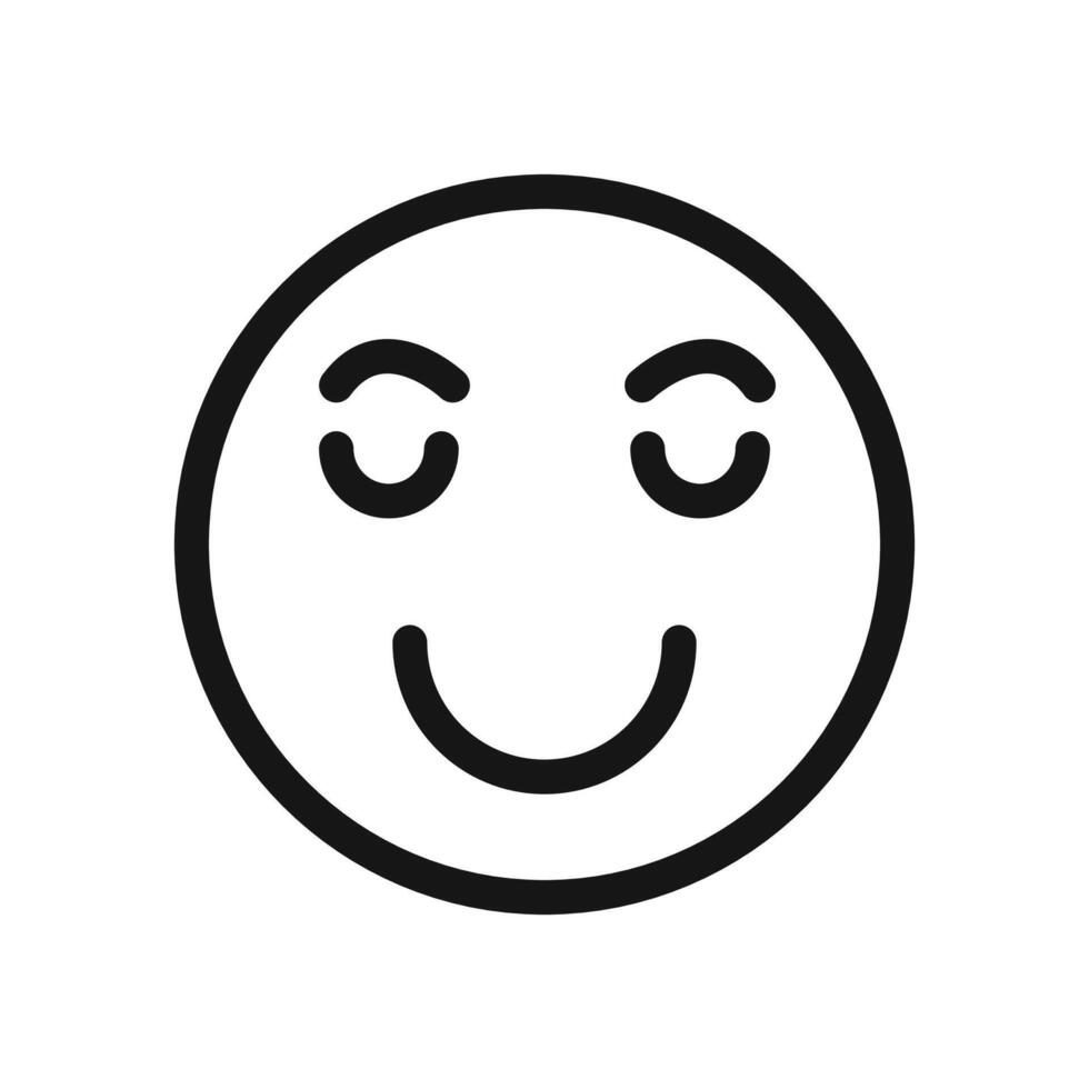 Calm Emoji icon vector