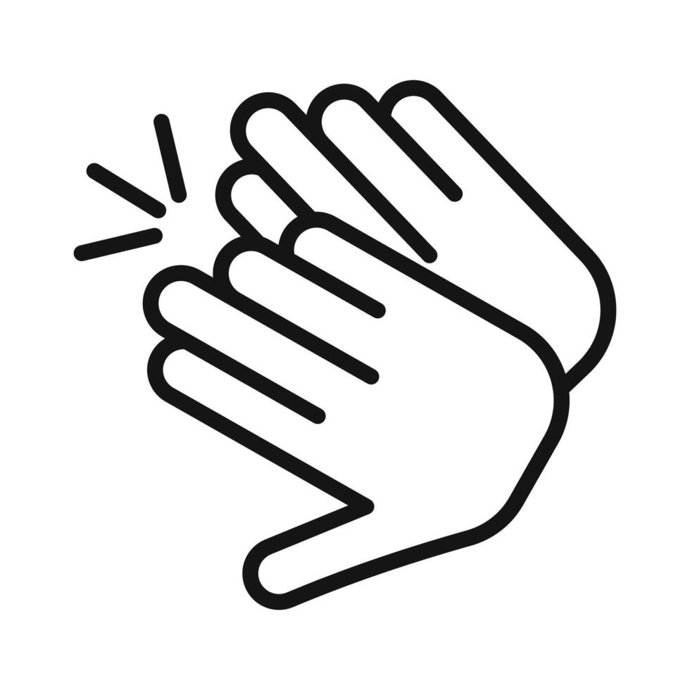 Clapping hand icon vector