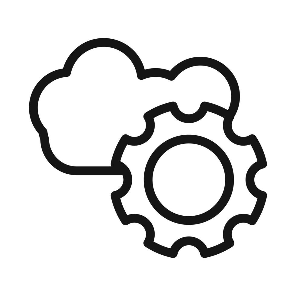 Cloud Data settings icon vector