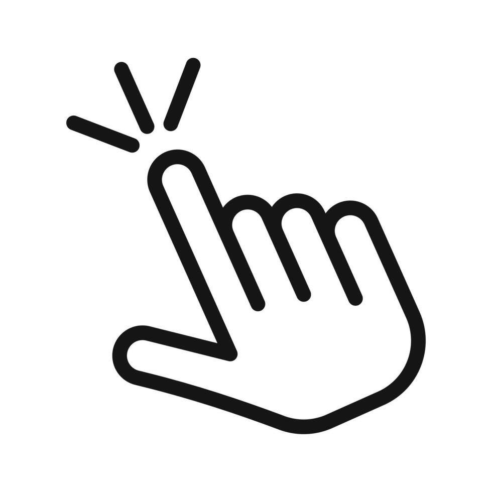 Computer hand cursor click icon vector