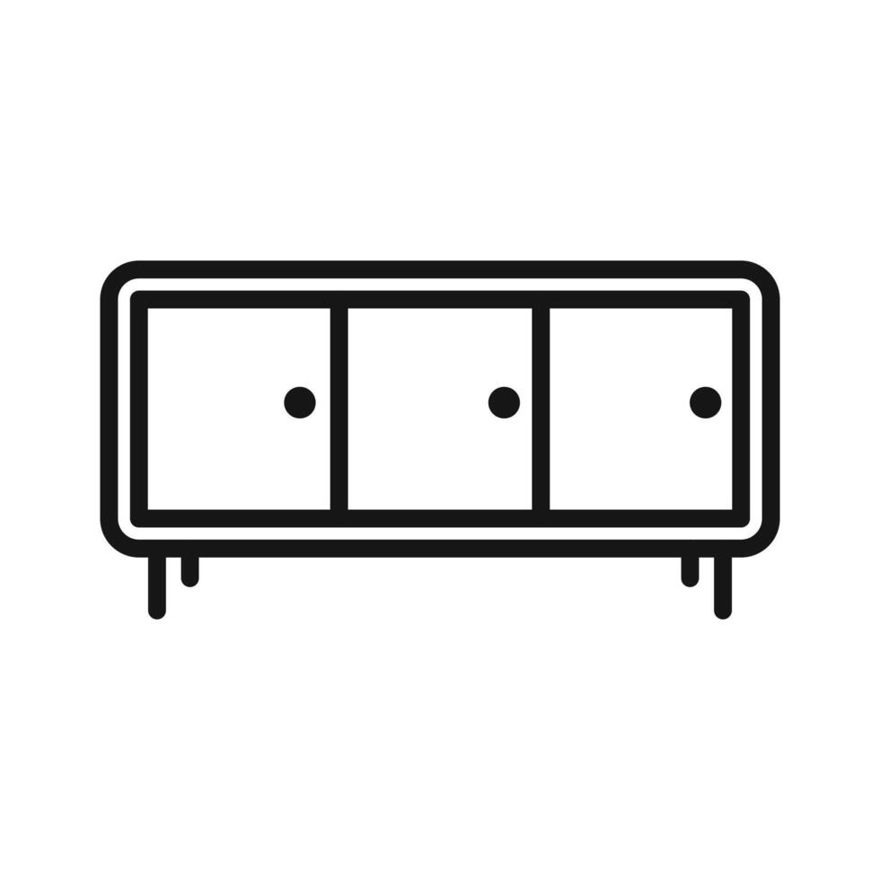 Credenza icon Black line art vector