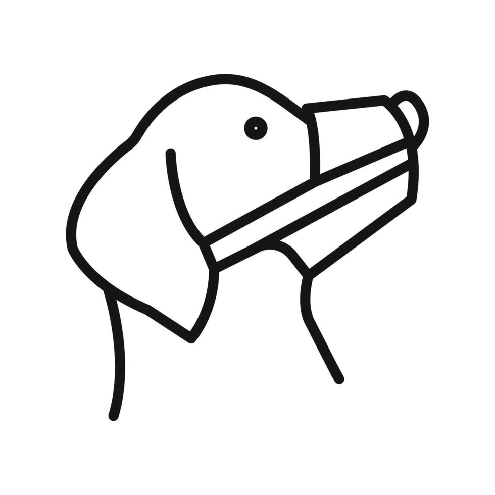 Dog muzzle icon vector