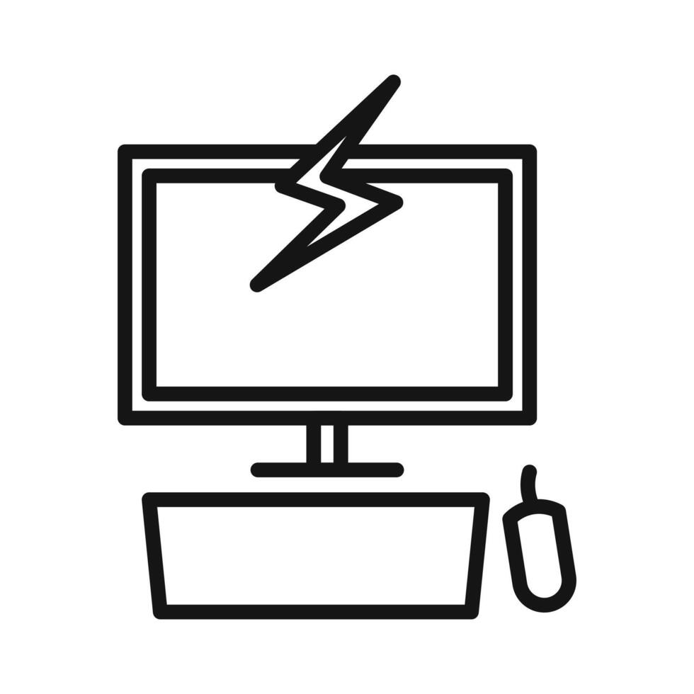 Electric Computer icon vector