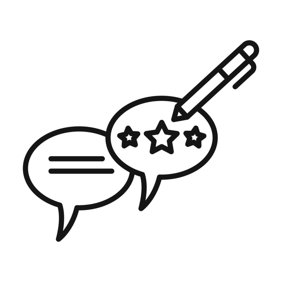 Feedback icon Black line art vector