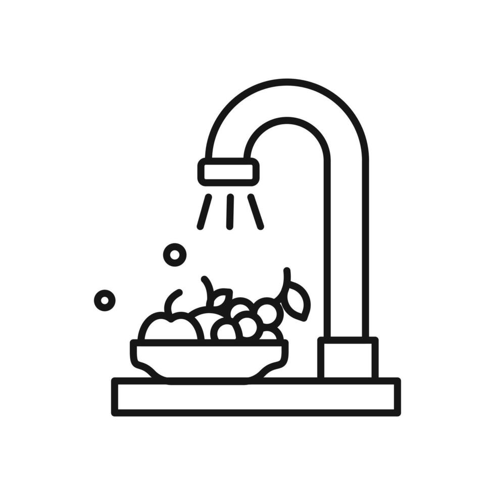 Fruits Washing icon vector