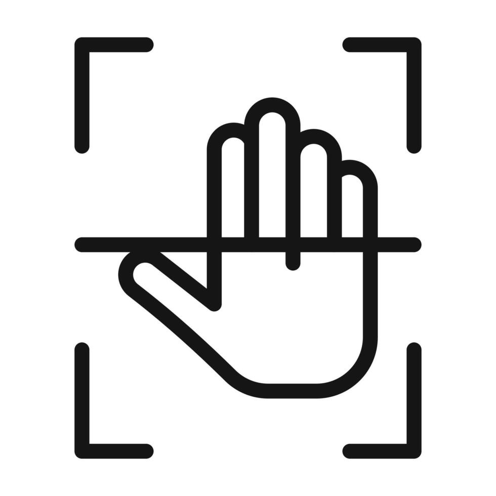 Hand scan icon vector
